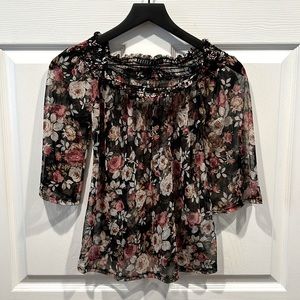 Potter’s Pot Sheer Floral Top